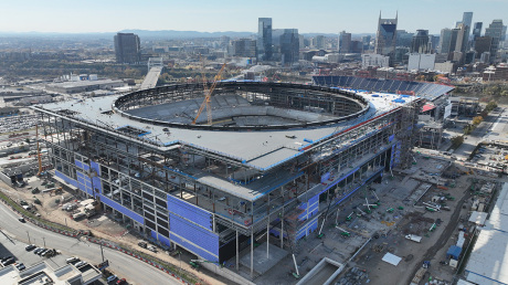 Tennessee Builders Alliance and Tennessee Titans Celebrate Topping Out of New Nissan Stadium