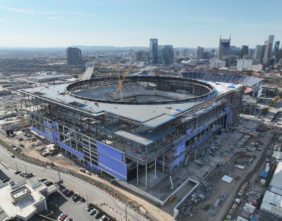 Tennessee Builders Alliance and Tennessee Titans Celebrate Topping Out of New Nissan Stadium